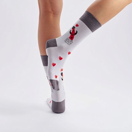 Носки «Буду ждать тебя на Стрелке», р-р 38-41, белые, фото 3.