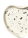 Блюдце ручной работы Катя Вебер Сердечко в точку, белое, керамика, 8 см, превью фото 2