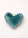 Брошь ручной работы Elizabeth Madar Сердце, сине-зелёная, керамика, превью фото 1