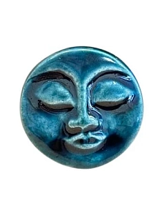 Кольцо ручной работы КерамЕлКа «Лицо», изумрудное, керамика