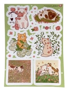 Стикерпак Лавкот «Весенние котята», А6