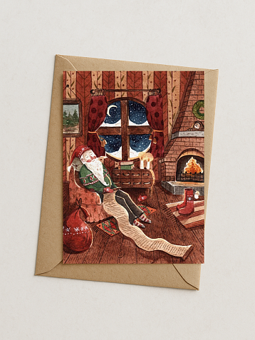 Открытка на Новый год «Список подарков», фото 1.