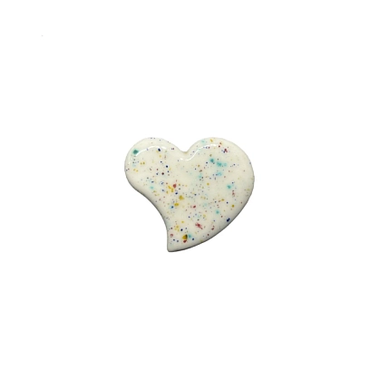 Брошь из керамики КерамЕлКа «White Heart», фото 1.