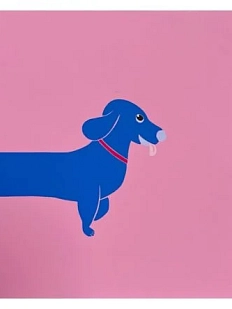 Блокнот «Такса» в точку, 13*13 см, 60 листов, розовый