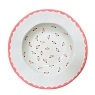 Тарелка глубокая с полями ручной работы Slowday Ceramics с розовыми цветочками «Винтаж», керамика, 25 см, превью фото 1