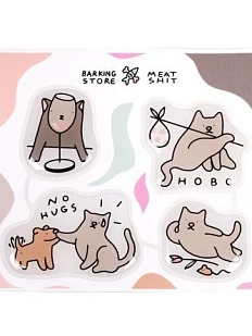 Набор 3Д стикеров на телефон «No hugs», объёмный