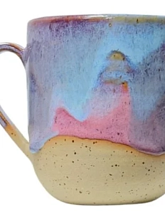 Кружка ручной работы «Закатные переливы», фиолетовая, керамика, 350 мл