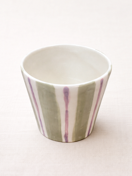 Стакан ручной работы «Полосы», полуфарфор, 500 мл, фото 3.