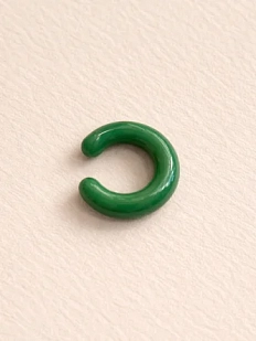 Кафф Лампджой глянцевый, стекло, изумрудный