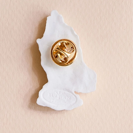 Брошь ручной работы Фарфор Булыгина «Молитва», бело-серебристая, фото 4.