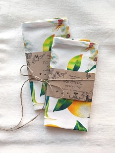 Полотенце «Лимоны», белое