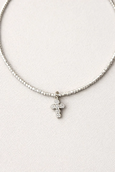 Чокер из блестящего гематита с подвеской Мигетт, в ассортименте, фото 6.