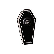 Закатной значок с надписью «No fun», металл, 25 мм