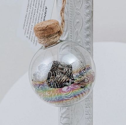 Ёлочный шар Зачарованные шары «Добрый», 6 см, фото 1.