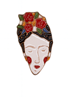 Брошь ручной работы «Фрида», Partala ceramics