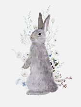 Постер интерьерный в детскую «Зайчик», А3