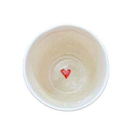 Стакан ручной работы «Питер в красном сердечке», полуфарфор, 150 мл, фото 3.