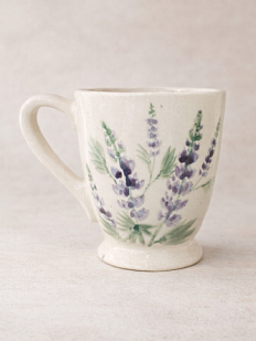 Кружка ручной работы классика «Лаванда», керамика, 250 мл