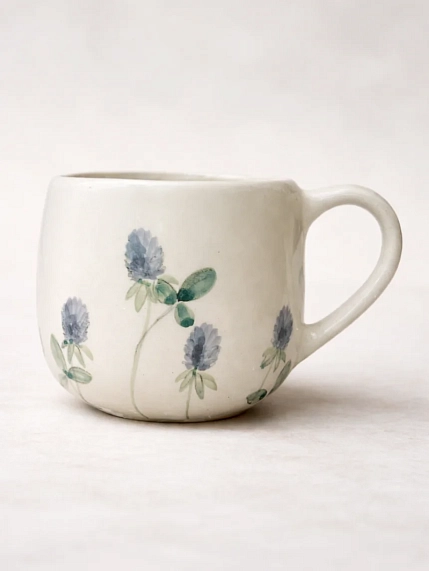 Кружка ручной работы Верба керамика «Клевер», круглая, керамика, 250 мл, фото 2.