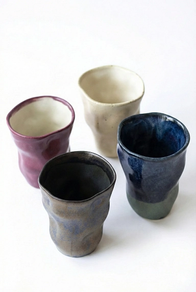 Стакан ручной работы Простые вещи «Красота», орбита, тёмно-синий, керамика, 400 мл, фото 1.