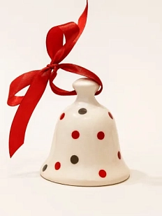 Ёлочная игрушка ММ керамика колокольчик «Конфетти»