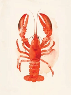 Постер интерьерный DARI DARI «Лобстер», А4
