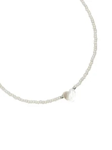 Чокер Жемчужный ручной работы с подвеской-сердцем из перламутра