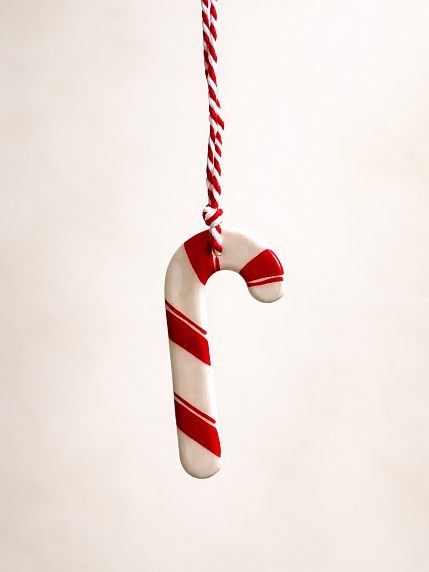 Ёлочная игрушка Elizabeth Madar «Леденец», 4,5 см, керамика, фото 1.