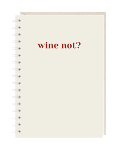 Блокнот на пружине Mitrozhe «Wine not?», А6, 50 листов, бежевый