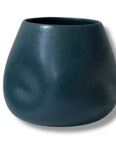 Стакан ручной работы «Монро», тёмно-зелёный, керамика, 500 мл