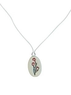 Подвеска ручной работы Молис Керамика «Тюльпаны», красные, керамика