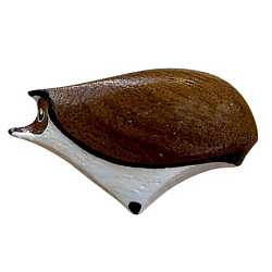 Брошь «Ёжик», коричневая