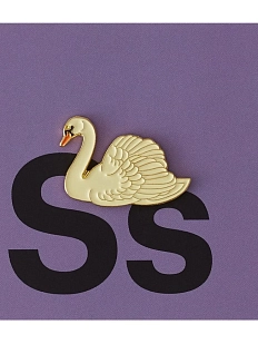 Металлический значок Heart of Moscow «Белый лебедь» серия Зоопарк