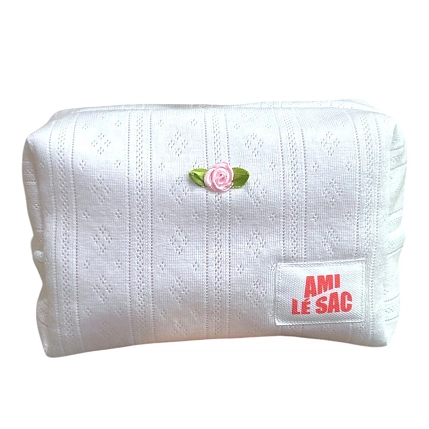 Косметичка ручной работы АМИ (Ami lé sac) «Grand», белая, фото 2.