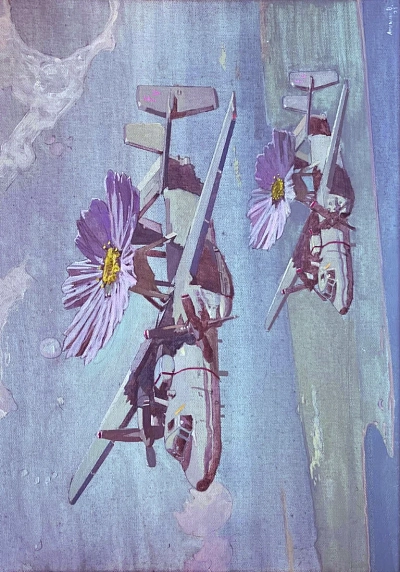 Картхолдер двойной Василий Аникин «Самолеты», экокожа, фото 1.