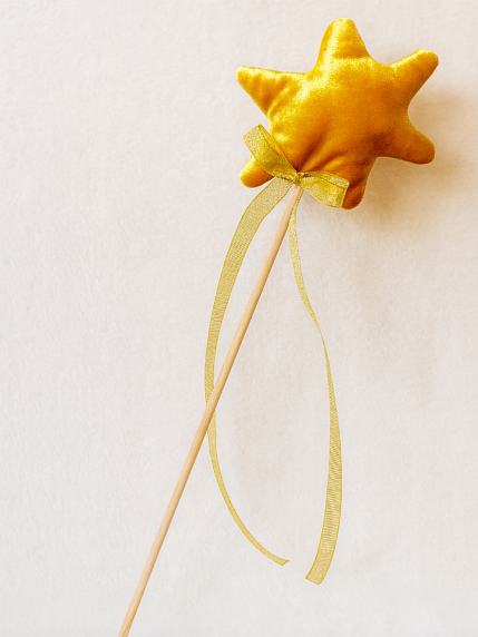Волшебная палочка, золотая, фото 2.