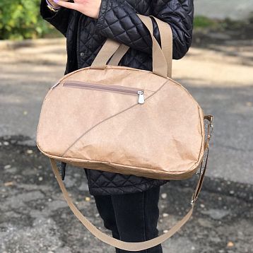 Сумка Ranzel Bags «Hunty Kraft», крафт, тайвек, бежевая, фото 3.