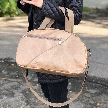Сумка Ranzel Bags «Hunty Kraft», крафт, тайвек, бежевая, фото 3.