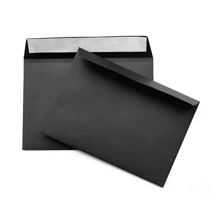 Конверт чёрный С6, фото 3.