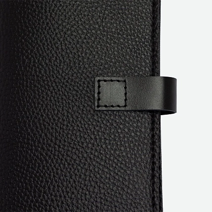 Обложка органайзер для документов с ремешком Kokosina bags, искусственная, чёрный, фото 5.
