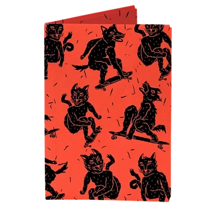 Обложка на паспорт New Wallet «New skate», красная, фото 1.