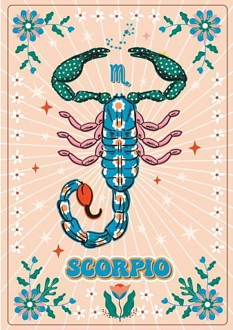 Тетрадь со знаком зодиака «Скорпион», А5, 40 листов, розовый, фото 1.