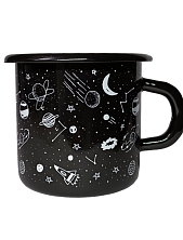 Эмалированная кружка «‎Космос», чёрная, 400 мл