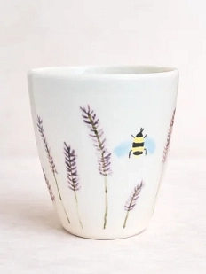 Стакан ручной работы ММ керамика «Шмель», полуфарфор, 350 мл