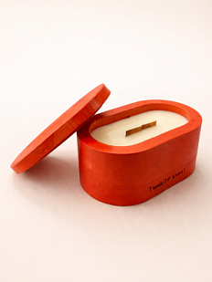 Интeрьерная свеча «Томатный лист», соевый воск, средняя