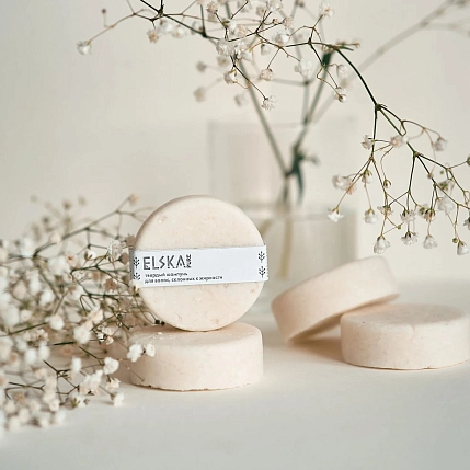 Твердый шампунь ELSKA Cosmetics «Pure», для волос, склонных к жирности, фото 3.