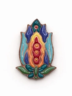 Брошь ручной работы «Фаберже бутон», Partala ceramics