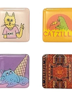 Набор 3Д стикеров Валя Карнавалова на телефон «Catzilla», 2,5 х 2,5 см