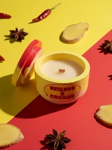 Cвеча «Имбирь и специи», соевый воск, 200 мл