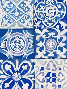 Постер интерьерный Плитка «Азулежу», А3
